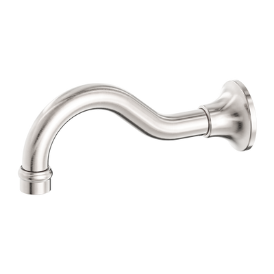 NERO YORK BATH SPOUT 206MM BRUSHED NICKEL