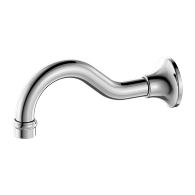 NERO YORK WALL BASIN / BATH SPOUT 206MM CHROME