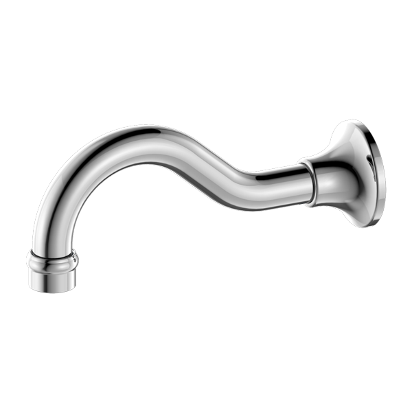 NERO YORK WALL BASIN / BATH SPOUT 205MM CHROME