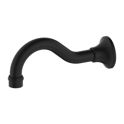 NERO YORK BASIN/ BATH SPOUT 206MM MATTE BLACK