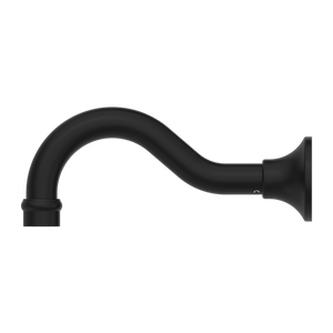 NERO YORK BASIN/ BATH SPOUT 206MM MATTE BLACK