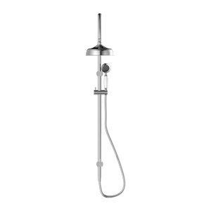 NERO YORK TWIN SHOWER CHROME WITH WHITE PORCELAIN HAND SHOWER