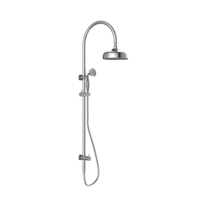 NERO YORK TWIN SHOWER WITH METAL HAND SHOWER CHROME