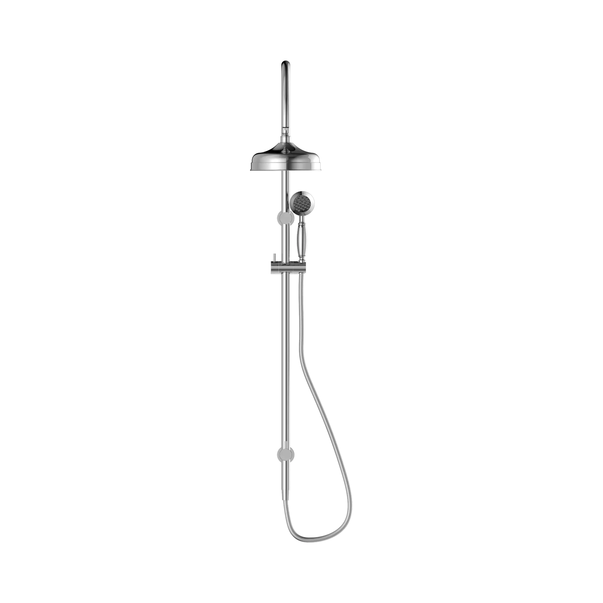 NERO YORK TWIN SHOWER WITH METAL HAND SHOWER CHROME