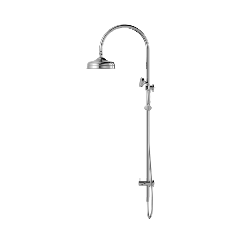NERO YORK TWIN SHOWER WITH METAL HAND SHOWER CHROME