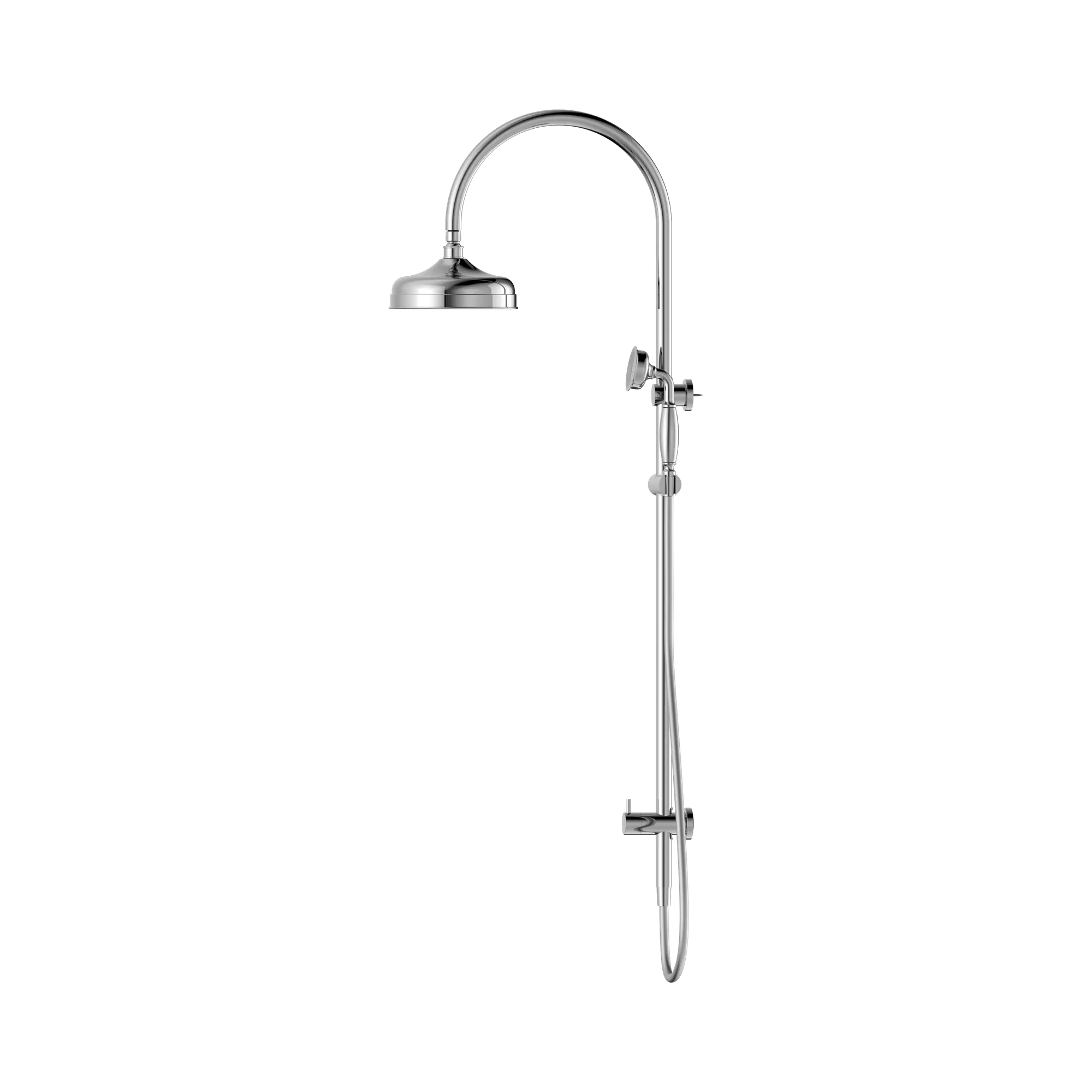 NERO YORK TWIN SHOWER WITH METAL HAND SHOWER CHROME