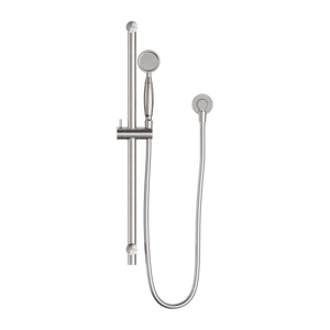 NERO YORK SHOWER RAIL WITH METAL HAND SHOWER 692MM BRUSHED NICKEL