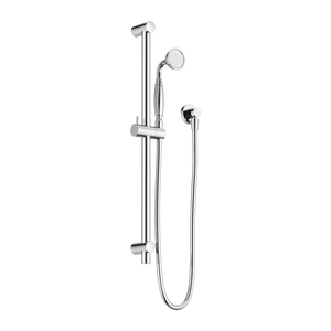 NERO YORK SHOWER RAIL WITH METAL HAND SHOWER 692MM CHROME