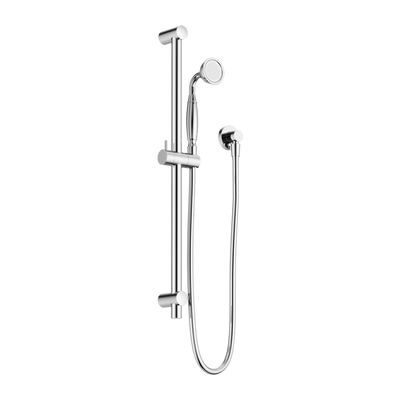 NERO YORK SHOWER RAIL WITH METAL HAND SHOWER 692MM CHROME
