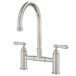 NERO YORK BRIDGE KITCHEN SET 385MM BRUSHED NICKEL