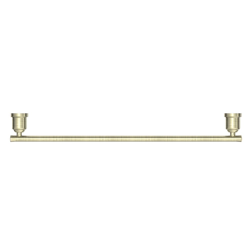 NERO YORK NON HEATED SINGLE TOWEL RAIL 600MM AGED BRASS