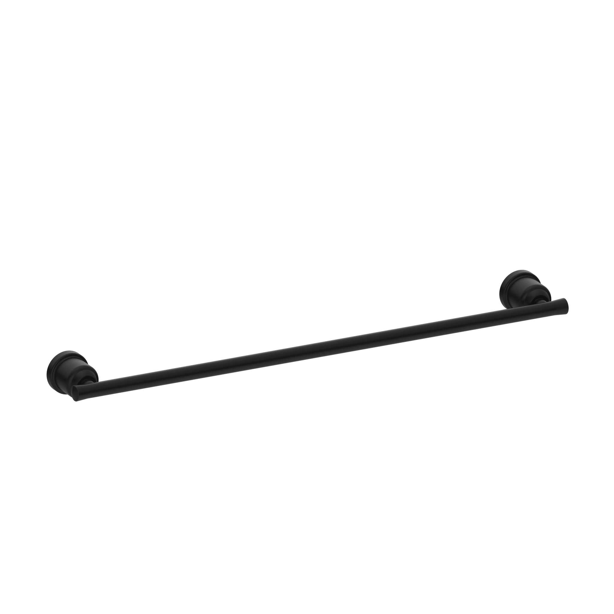 NERO YORK NON-HEATED SINGLE TOWEL RAIL 600MM MATTE BLACK