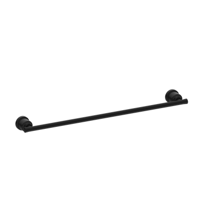 NERO YORK NON-HEATED SINGLE TOWEL RAIL 600MM MATTE BLACK