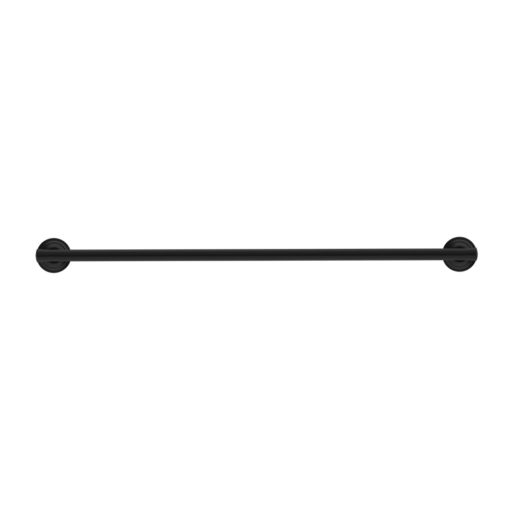NERO YORK NON-HEATED SINGLE TOWEL RAIL 600MM MATTE BLACK