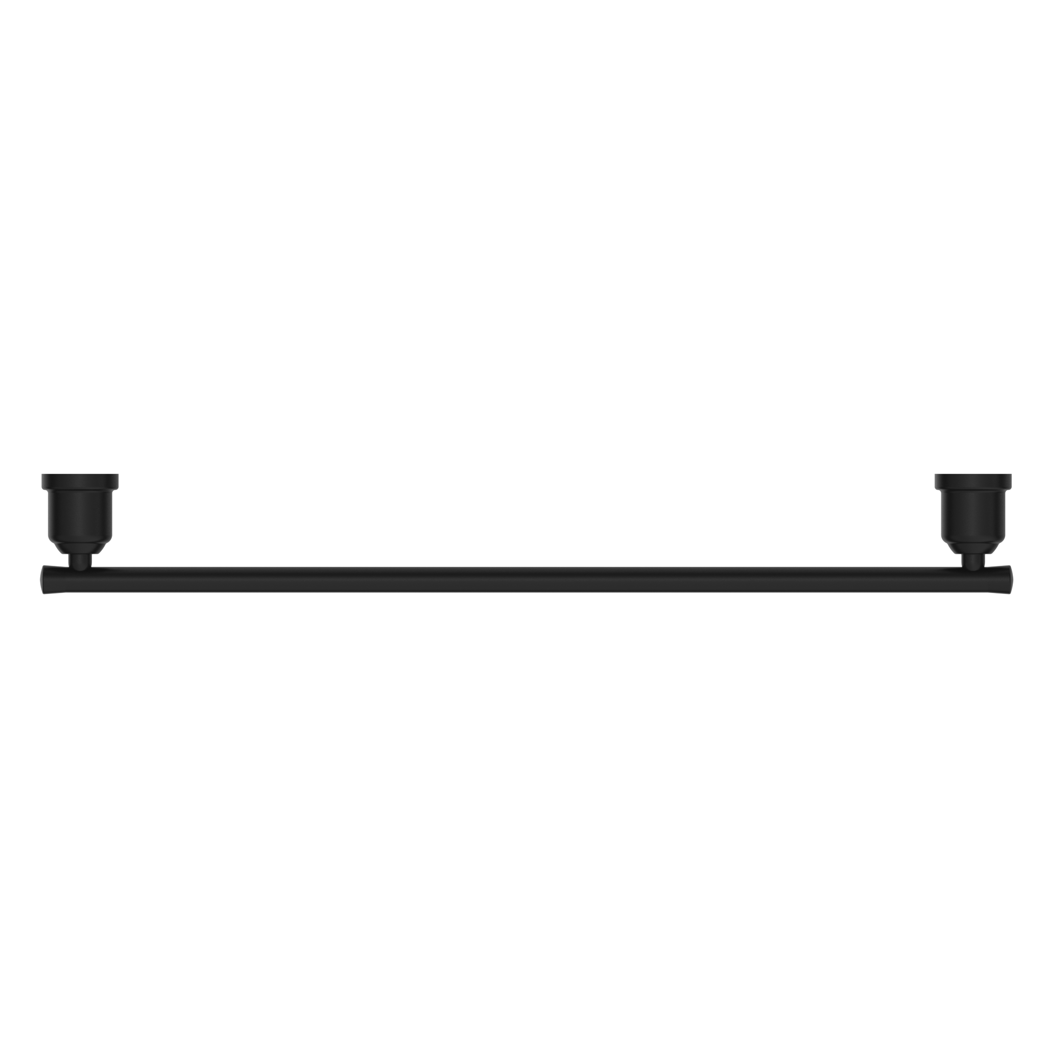 NERO YORK NON-HEATED SINGLE TOWEL RAIL 600MM MATTE BLACK