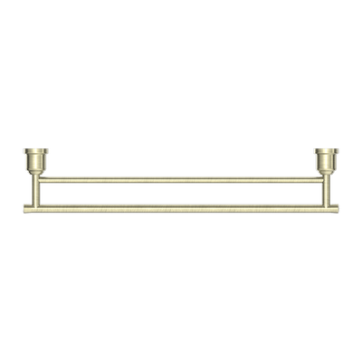 NERO YORK NON-HEATED DOUBLE TOWEL RAIL 600MM AGED BRASS