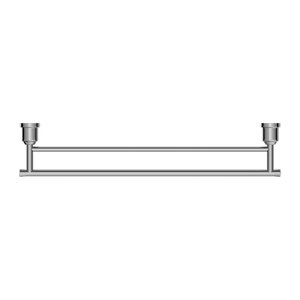 NERO YORK NON-HEATED DOUBLE TOWEL RAIL 600MM CHROME