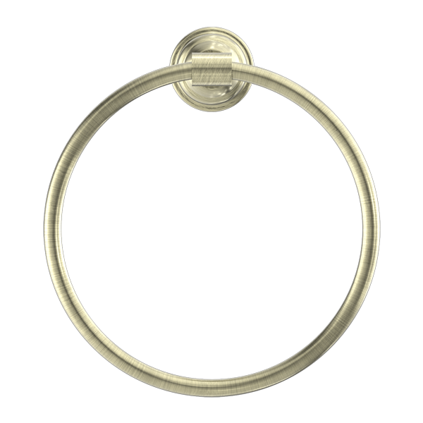 NERO YORK TOWEL RING 199MM AGED BRASS