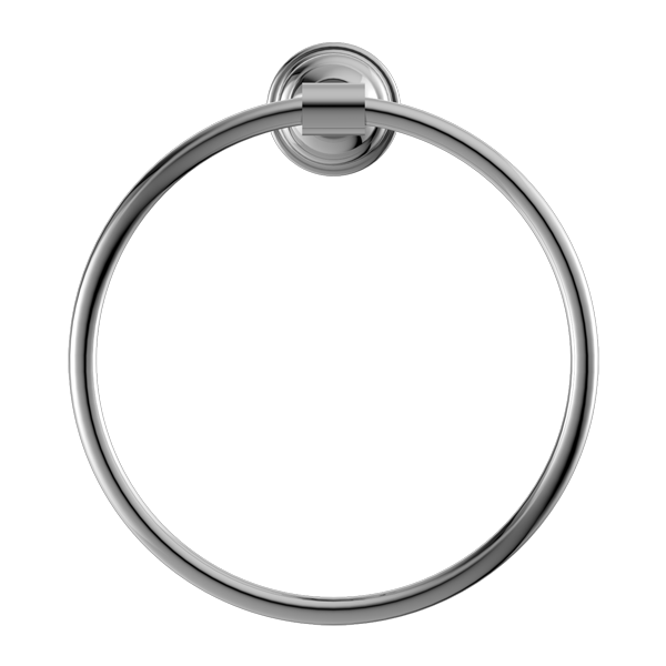 NERO YORK TOWEL RING 199MM CHROME