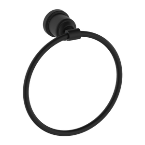 NERO YORK TOWEL RING 199MM MATTE BLACK