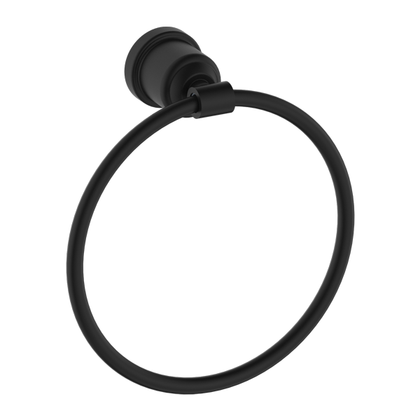 NERO YORK TOWEL RING 199MM MATTE BLACK