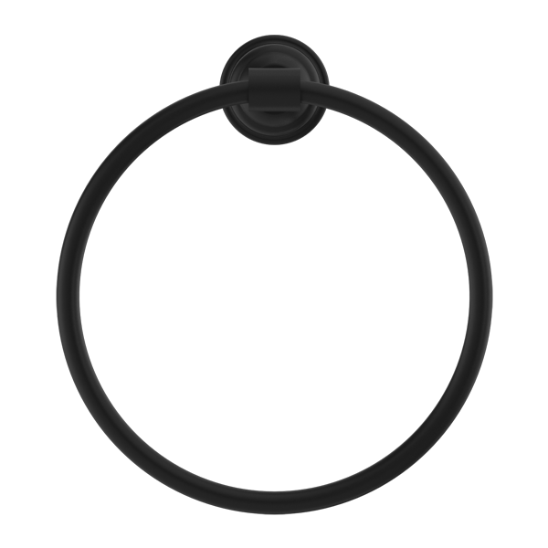 NERO YORK TOWEL RING 199MM MATTE BLACK