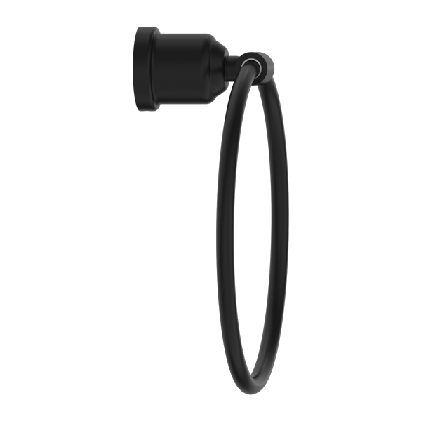 NERO YORK TOWEL RING 199MM MATTE BLACK