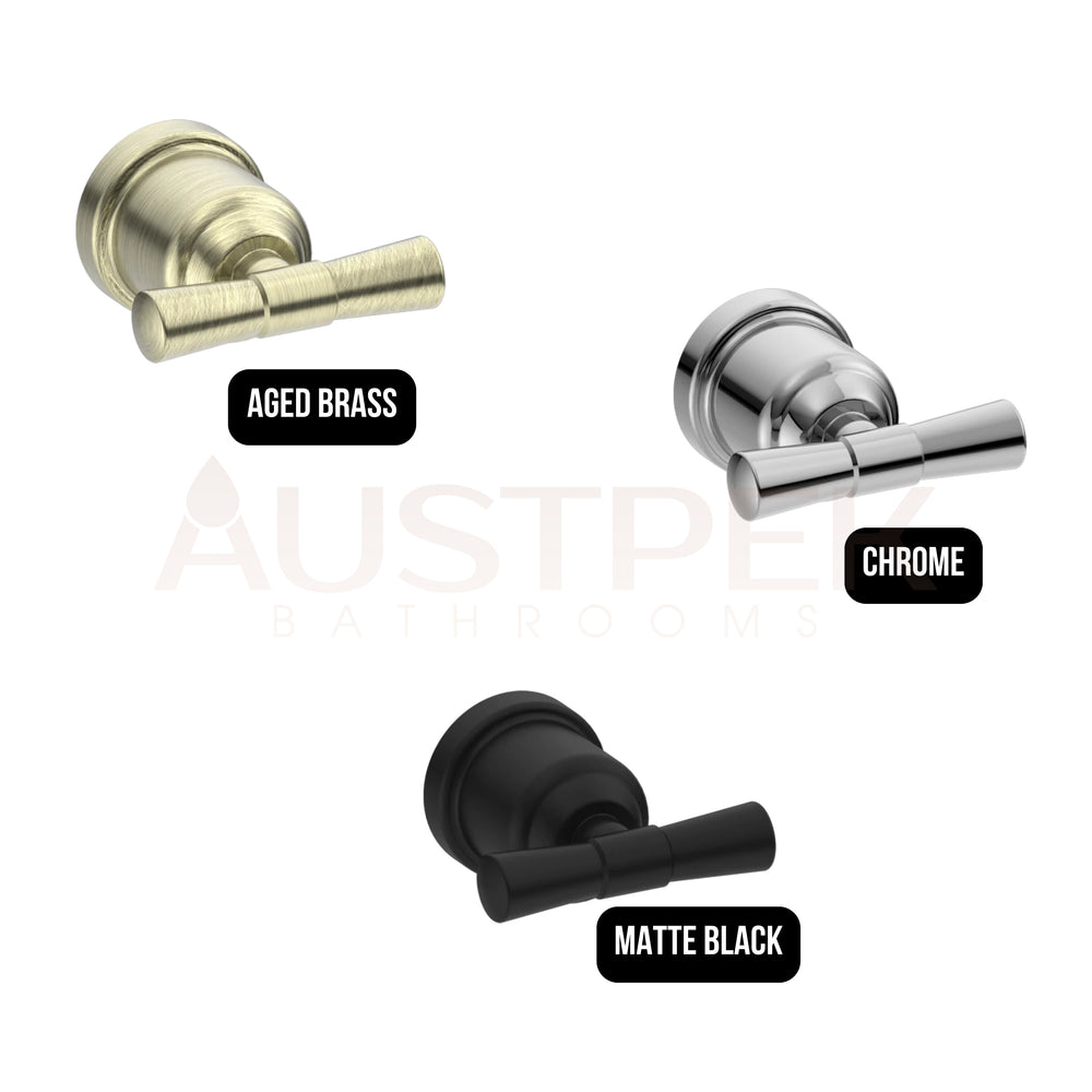 NERO YORK ROBE HOOK 80MM AGED BRASS