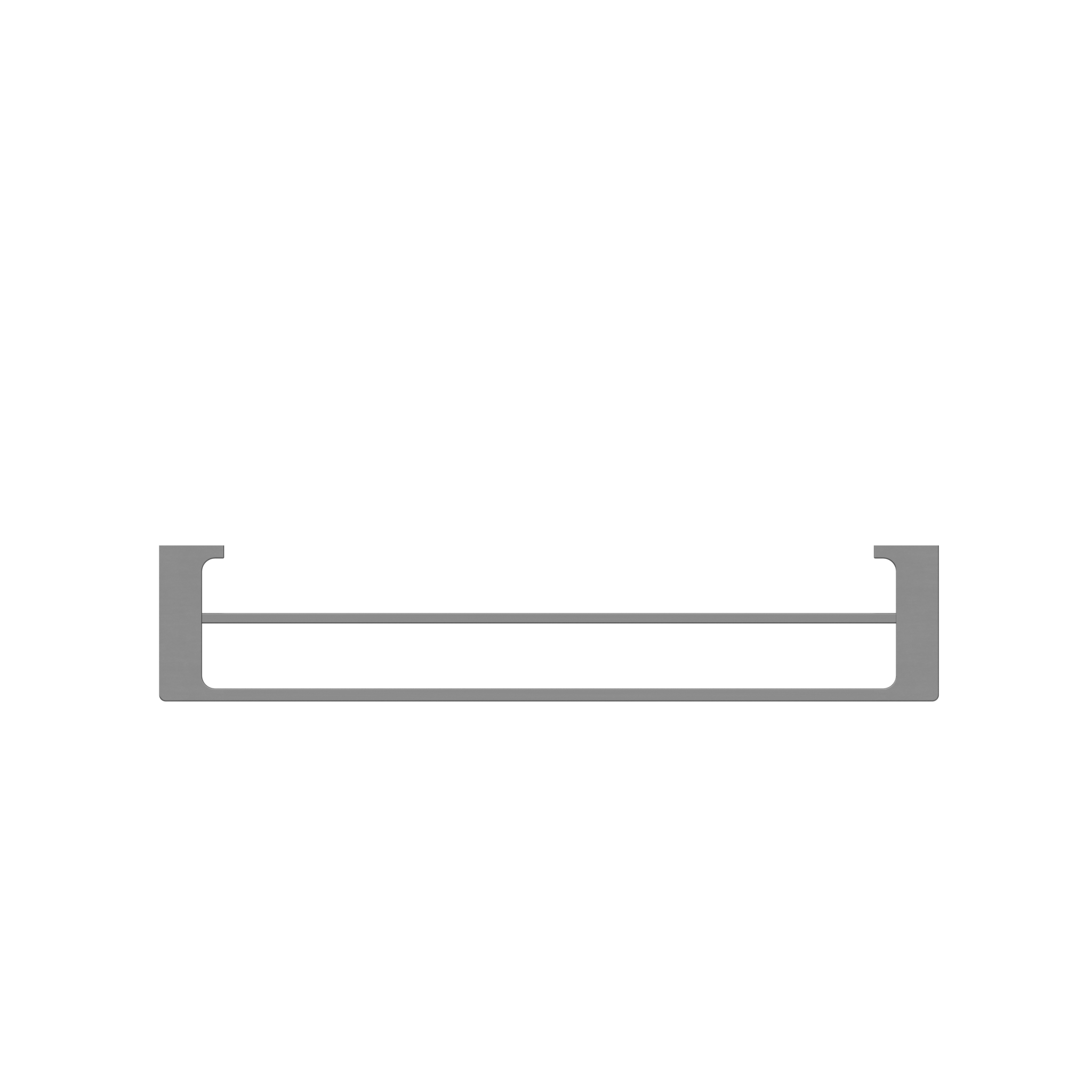 NERO PEARL NON-HEATED DOUBLE TOWEL RAIL GUN METAL (AVAILABLE IN 600MM AND 800MM)