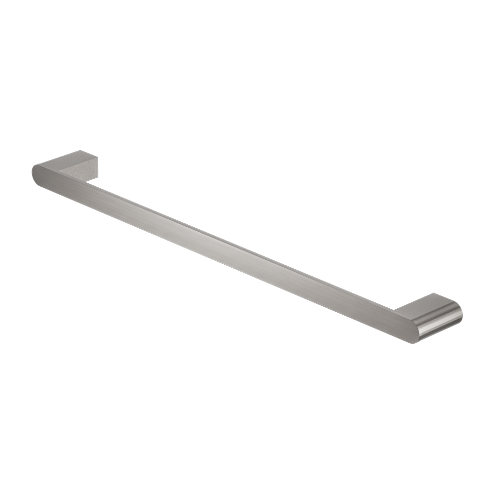 NERO BIANCA NON-HEATED SINGLE TOWEL RAIL BRUSHED NICKEL (AVAILABLE IN 600MM AND 800MM)