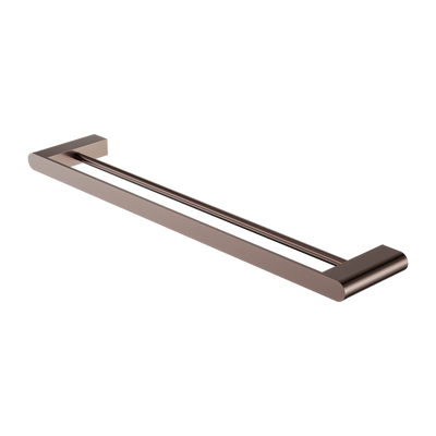 NERO BIANCA NON-HEATED DOUBLE TOWEL RAIL BRUSHED BRONZE (AVAILABLE IN 600MM AND 800MM)