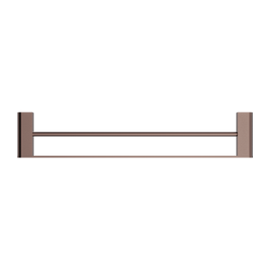 NERO BIANCA NON-HEATED DOUBLE TOWEL RAIL BRUSHED BRONZE (AVAILABLE IN 600MM AND 800MM)