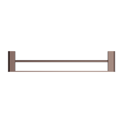 NERO BIANCA NON-HEATED DOUBLE TOWEL RAIL BRUSHED BRONZE (AVAILABLE IN 600MM AND 800MM)