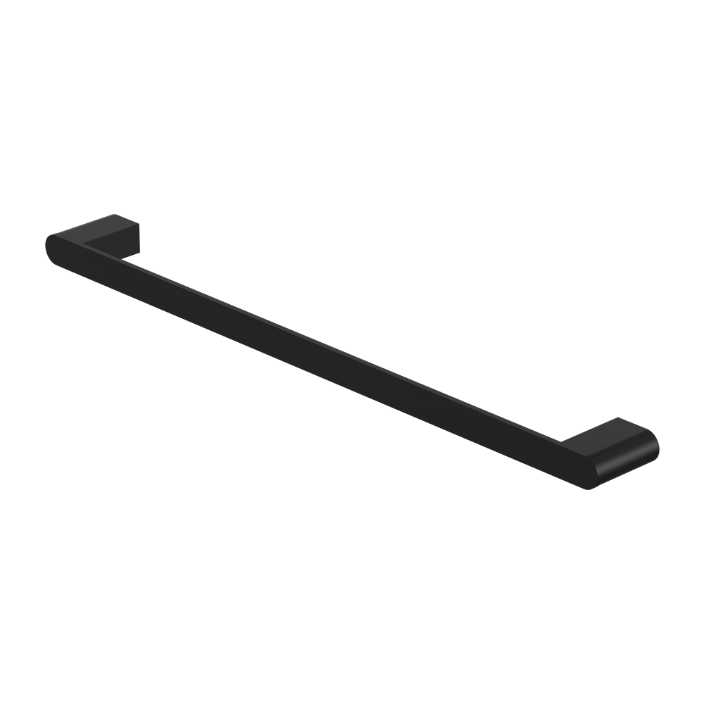 NERO BIANCA NON-HEATED SINGLE TOWEL RAIL MATTE BLACK (AVAILABLE IN 600MM AND 800MM)