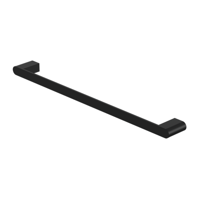 NERO BIANCA NON-HEATED SINGLE TOWEL RAIL MATTE BLACK (AVAILABLE IN 600MM AND 800MM)