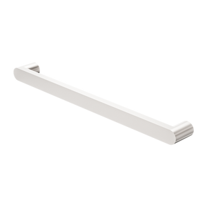 NERO BIANCA SINGLE HEATED TOWEL RAIL BRUSHED NICKEL 632MM