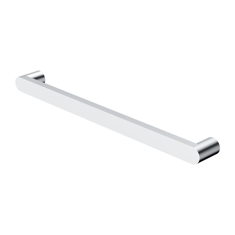 NERO BIANCA SINGLE HEATED TOWEL RAIL CHROME 632MM