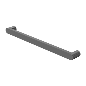 NERO BIANCA SINGLE HEATED TOWEL RAIL GUN METAL 632MM