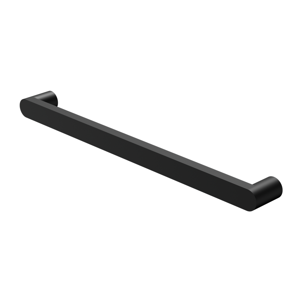 NERO BIANCA SINGLE HEATED TOWEL RAIL MATTE BLACK 632MM