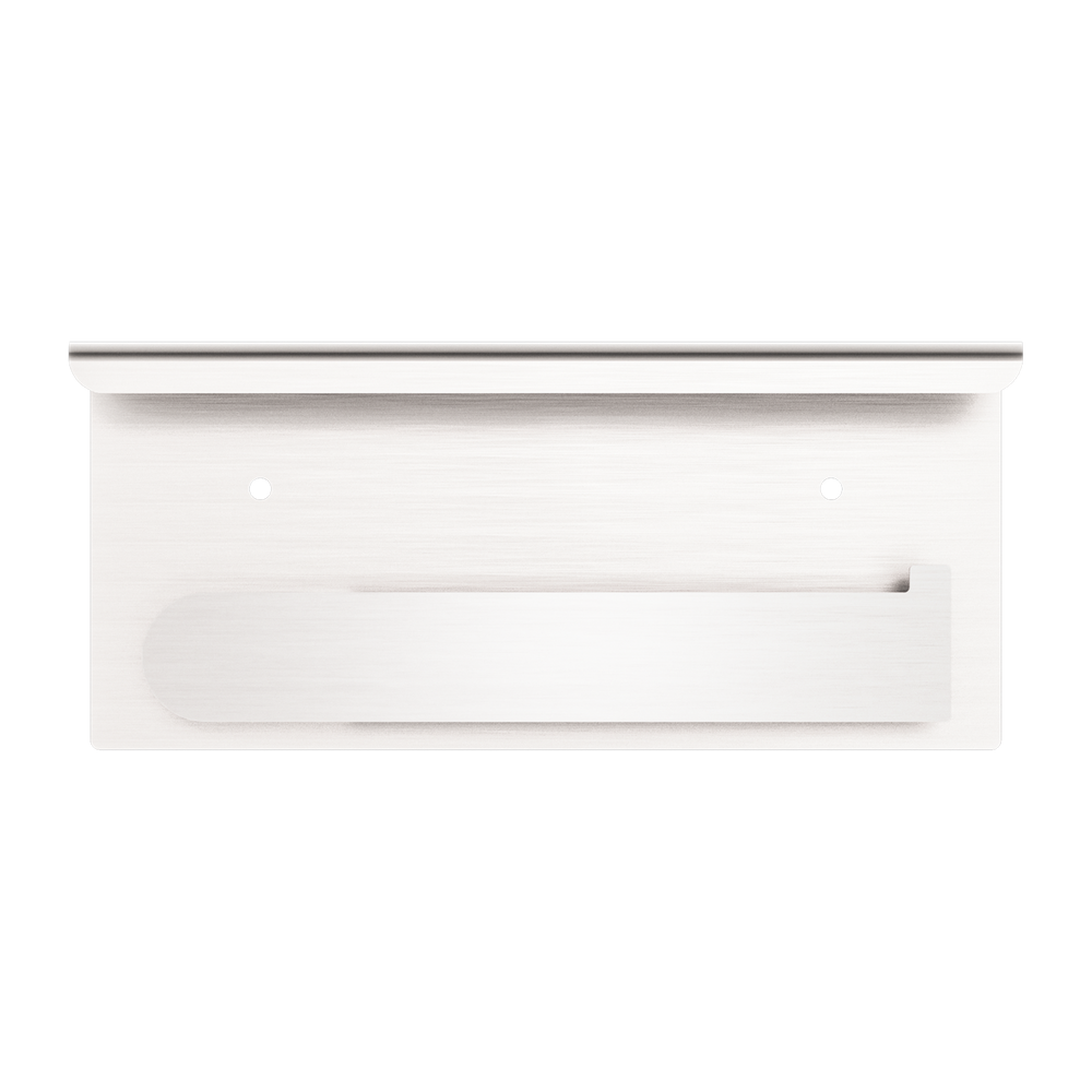 NERO BIANCA TOILET ROLL HOLDER WITH PHONE HOLDER 185MM BRUSHED NICKEL