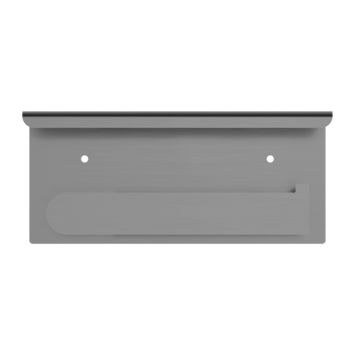 NERO BIANCA TOILET ROLL HOLDER WITH PHONE HOLDER 185MM GUN METAL