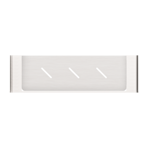 NERO BIANCA METAL SHOWER SHELF 423MM BRUSHED NICKEL
