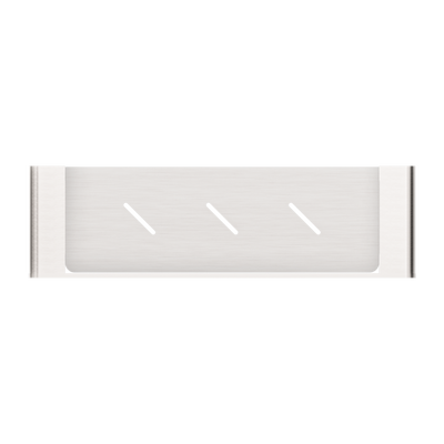 NERO BIANCA METAL SHOWER SHELF 423MM BRUSHED NICKEL