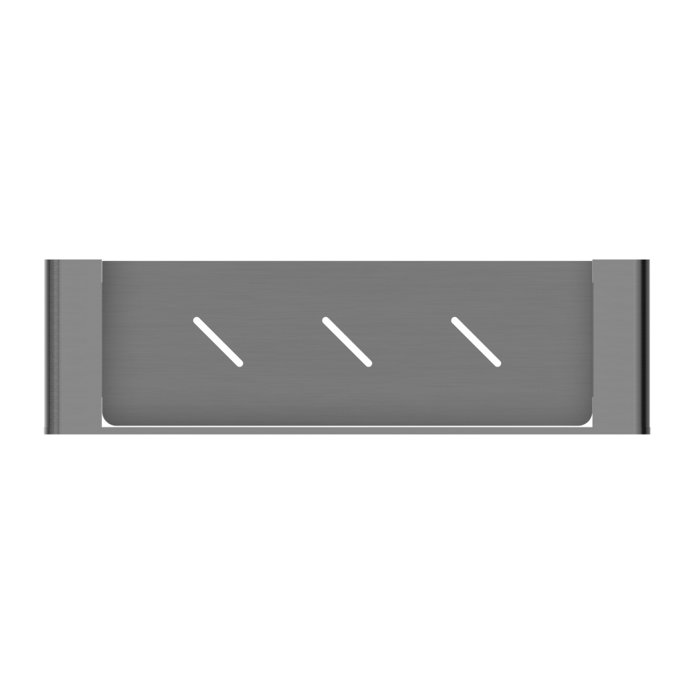 NERO BIANCA METAL SHOWER SHELF 423MM GUN METAL