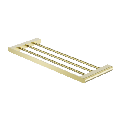 NERO BIANCA NON-HEATED TOWEL RACK 600MM BRUSHED GOLD