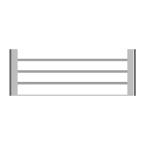 NERO BIANCA NON-HEATED TOWEL RACK 600MM CHROME