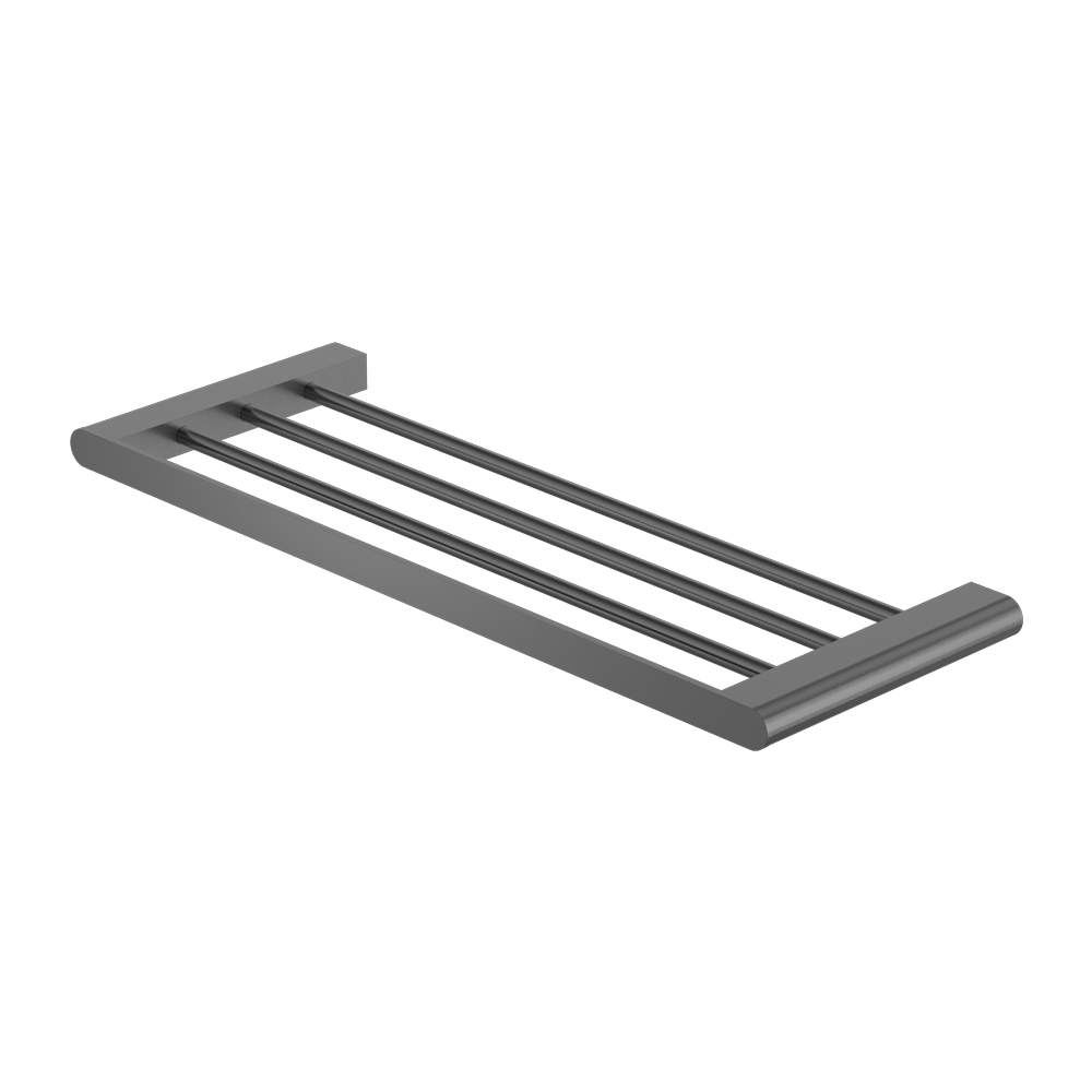 NERO BIANCA NON-HEATED TOWEL RACK 600MM GUN METAL