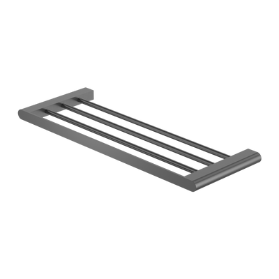 NERO BIANCA NON-HEATED TOWEL RACK 600MM GUN METAL