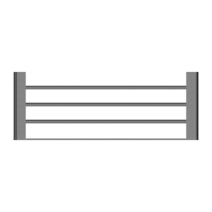 NERO BIANCA NON-HEATED TOWEL RACK 600MM GUN METAL