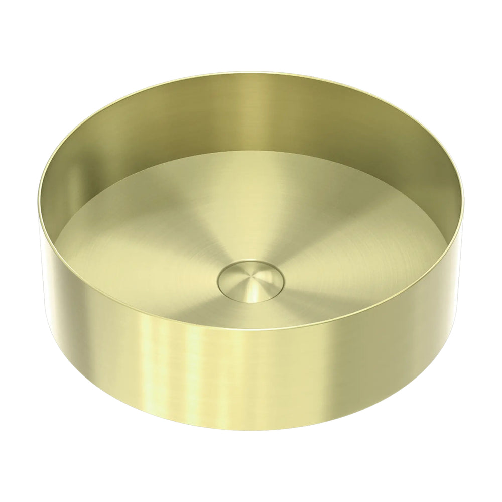 NERO OPAL ROUND STAINLESS STEEL BASIN BRUSHED GOLD 400MM